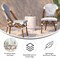 Merrick Lane Celia Indoor/Outdoor Stacking Bistro Chair with Aluminum Frame